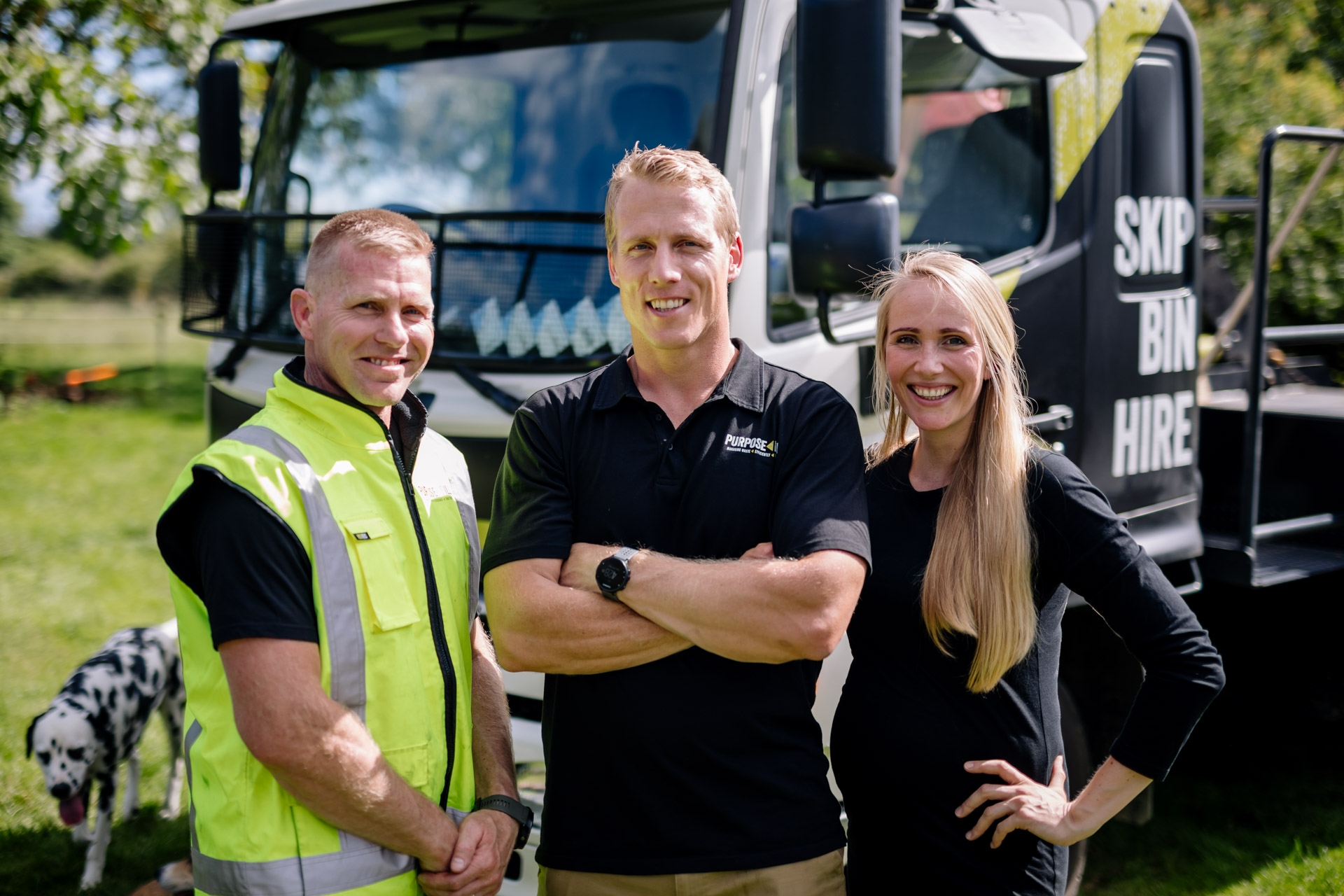 Purpose Fill Owners Paul & Anne with Truck Driver Glen