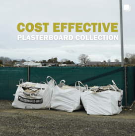 Cost Effective Plasterboard Collection Carousel post with three Plasterboard bags shown